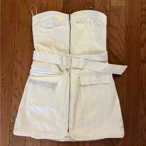Astr Ivory Strapless mini Dress
